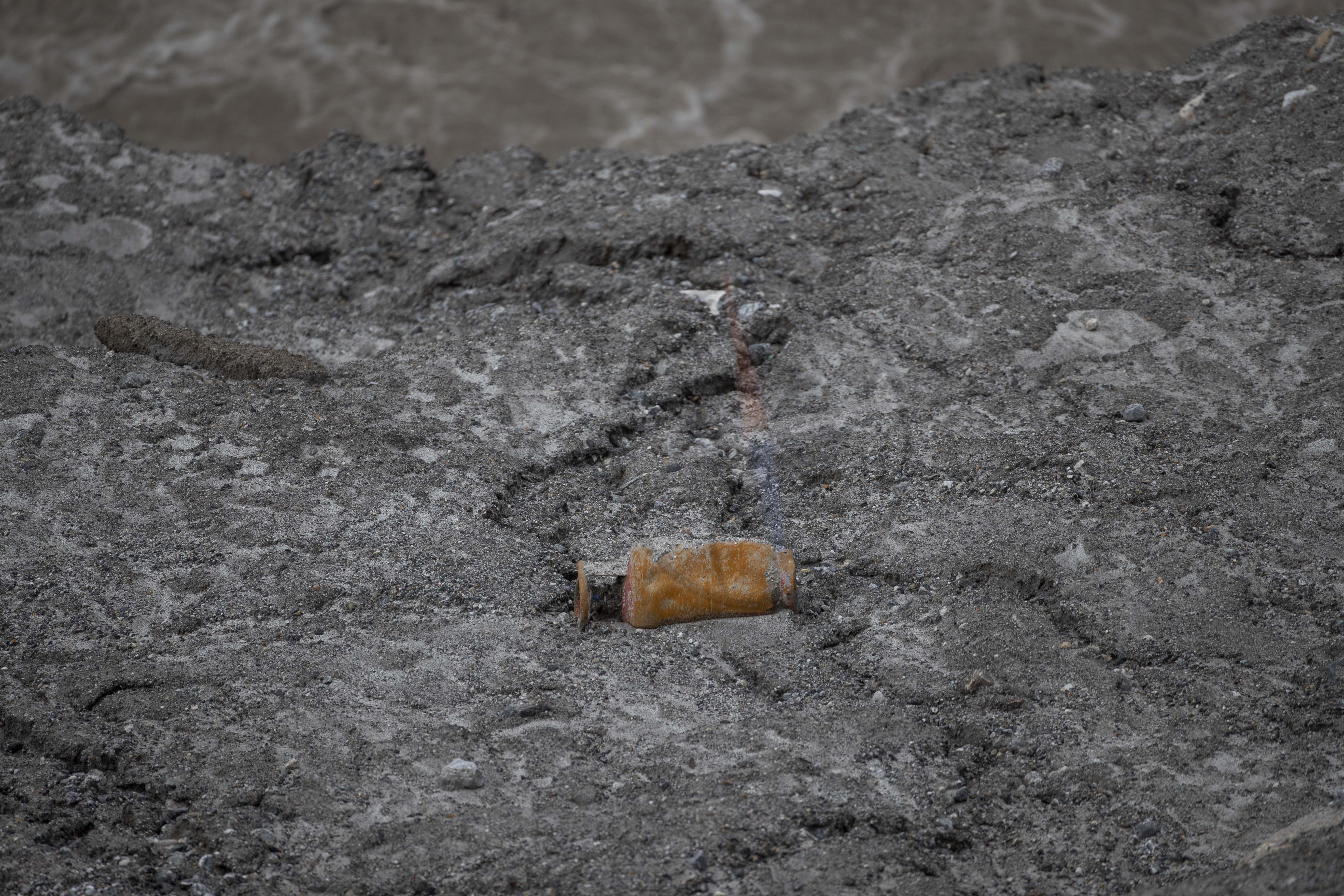 CLK_0410 part of a debri ythat carried a gas cylinder near chilime hydroplant power station